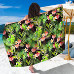Tropical Hawaiian Parrot Pattern Print Beach Sarong Wrap