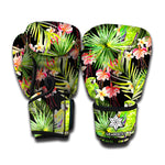 Tropical Hawaiian Parrot Pattern Print Boxing Gloves