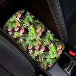 Tropical Hawaiian Parrot Pattern Print Car Center Console Cover