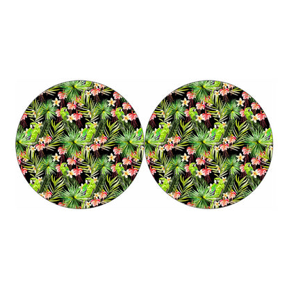 Tropical Hawaiian Parrot Pattern Print Car Coasters