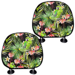 Tropical Hawaiian Parrot Pattern Print Car Headrest Covers
