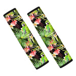 Tropical Hawaiian Parrot Pattern Print Car Seat Belt Covers