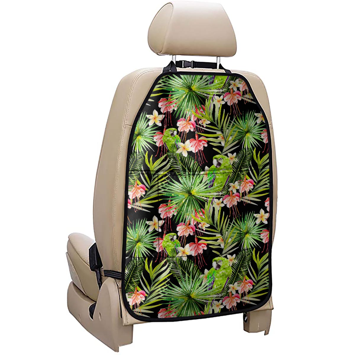 Tropical Hawaiian Parrot Pattern Print Car Seat Organizers
