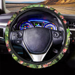Tropical Hawaiian Parrot Pattern Print Car Steering Wheel Cover