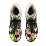 Tropical Hawaiian Parrot Pattern Print Comfy Boots GearFrost