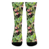 Tropical Hawaiian Parrot Pattern Print Crew Socks