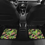 Tropical Hawaiian Parrot Pattern Print Front and Back Car Floor Mats