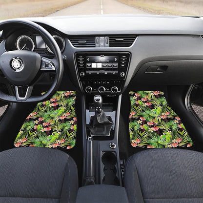 Tropical Hawaiian Parrot Pattern Print Front Car Floor Mats