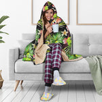 Tropical Hawaiian Parrot Pattern Print Hooded Blanket