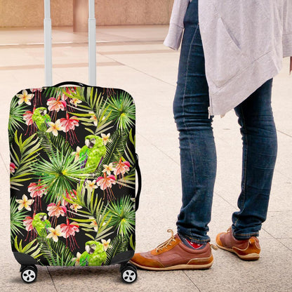 Tropical Hawaiian Parrot Pattern Print Luggage Cover GearFrost