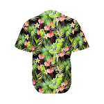 Tropical Hawaiian Parrot Pattern Print Men's Baseball Jersey