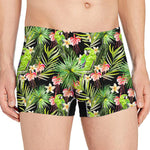 Tropical Hawaiian Parrot Pattern Print Men's Boxer Briefs