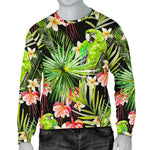 Tropical Hawaiian Parrot Pattern Print Men's Crewneck Sweatshirt GearFrost
