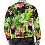 Tropical Hawaiian Parrot Pattern Print Men's Crewneck Sweatshirt GearFrost