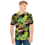 Tropical Hawaiian Parrot Pattern Print Men's T-Shirt