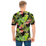 Tropical Hawaiian Parrot Pattern Print Men's T-Shirt
