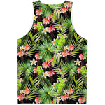 Tropical Hawaiian Parrot Pattern Print Men's Tank Top