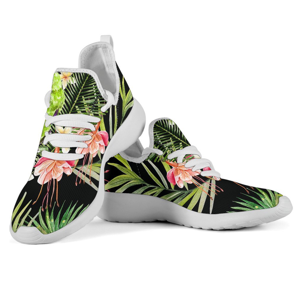 Tropical Hawaiian Parrot Pattern Print Mesh Knit Shoes GearFrost