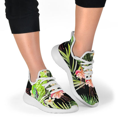 Tropical Hawaiian Parrot Pattern Print Mesh Knit Shoes GearFrost