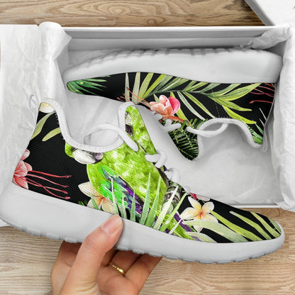 Tropical Hawaiian Parrot Pattern Print Mesh Knit Shoes GearFrost