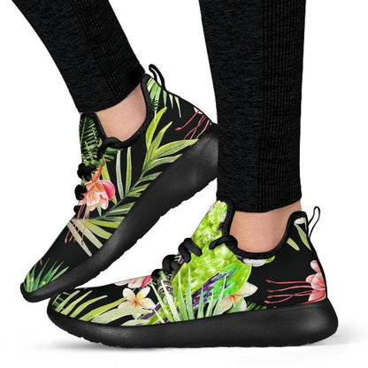 Tropical Hawaiian Parrot Pattern Print Mesh Knit Shoes GearFrost