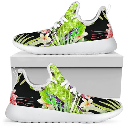Tropical Hawaiian Parrot Pattern Print Mesh Knit Shoes GearFrost