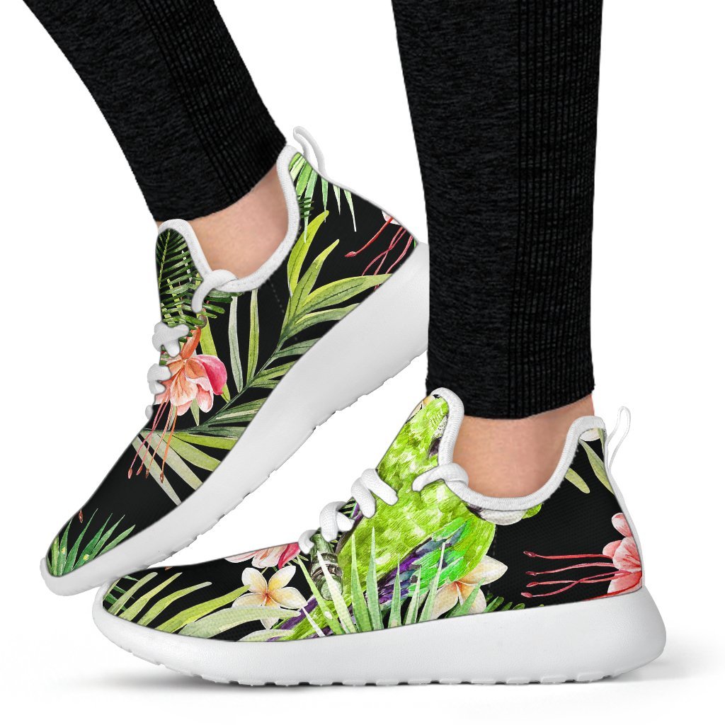 Tropical Hawaiian Parrot Pattern Print Mesh Knit Shoes GearFrost
