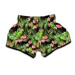 Tropical Hawaiian Parrot Pattern Print Muay Thai Boxing Shorts