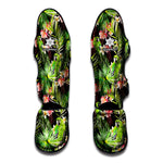 Tropical Hawaiian Parrot Pattern Print Muay Thai Shin Guard