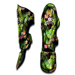 Tropical Hawaiian Parrot Pattern Print Muay Thai Shin Guard