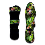Tropical Hawaiian Parrot Pattern Print Muay Thai Shin Guard