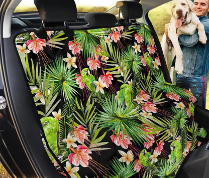 Tropical Hawaiian Parrot Pattern Print Pet Car Back Seat Cover