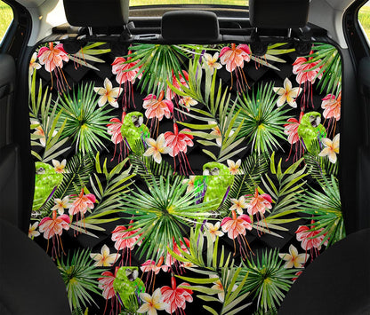 Tropical Hawaiian Parrot Pattern Print Pet Car Back Seat Cover