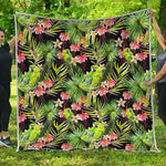Tropical Hawaiian Parrot Pattern Print Quilt