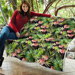 Tropical Hawaiian Parrot Pattern Print Quilt