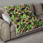 Tropical Hawaiian Parrot Pattern Print Quilt