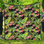 Tropical Hawaiian Parrot Pattern Print Quilt