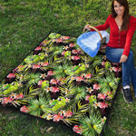 Tropical Hawaiian Parrot Pattern Print Quilt