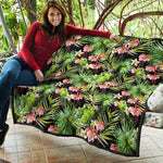 Tropical Hawaiian Parrot Pattern Print Quilt