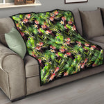 Tropical Hawaiian Parrot Pattern Print Quilt