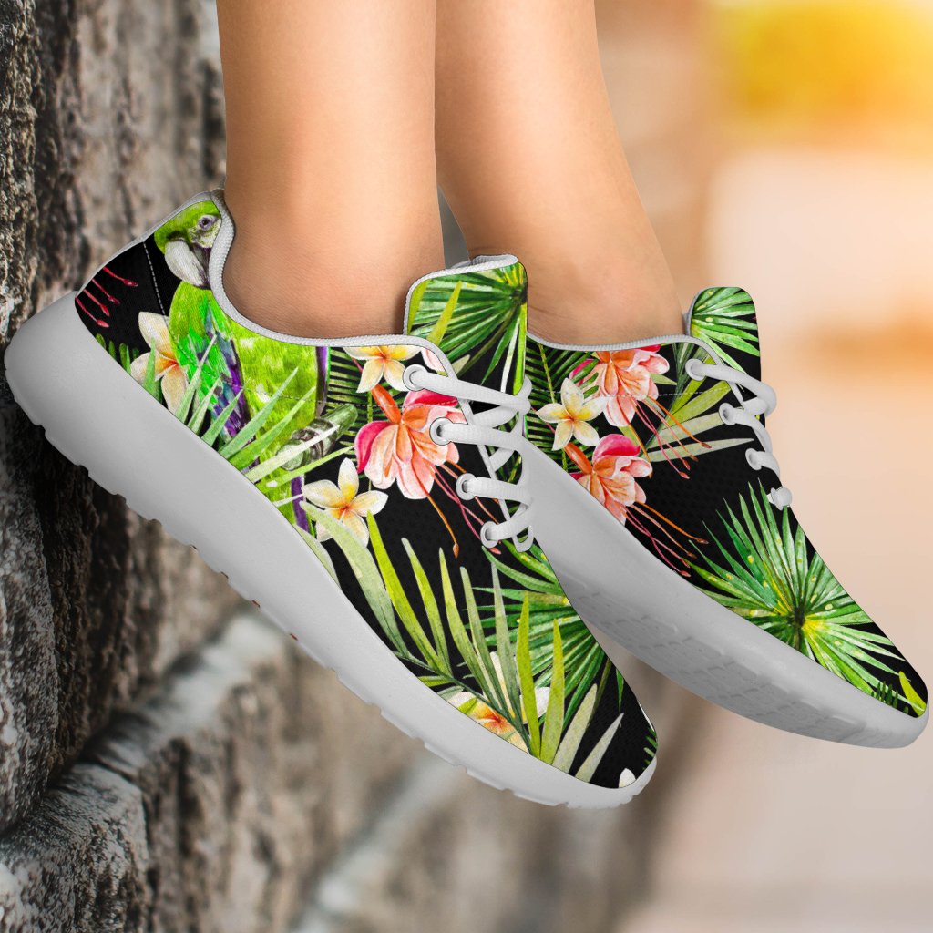 Tropical Hawaiian Parrot Pattern Print Sport Shoes GearFrost