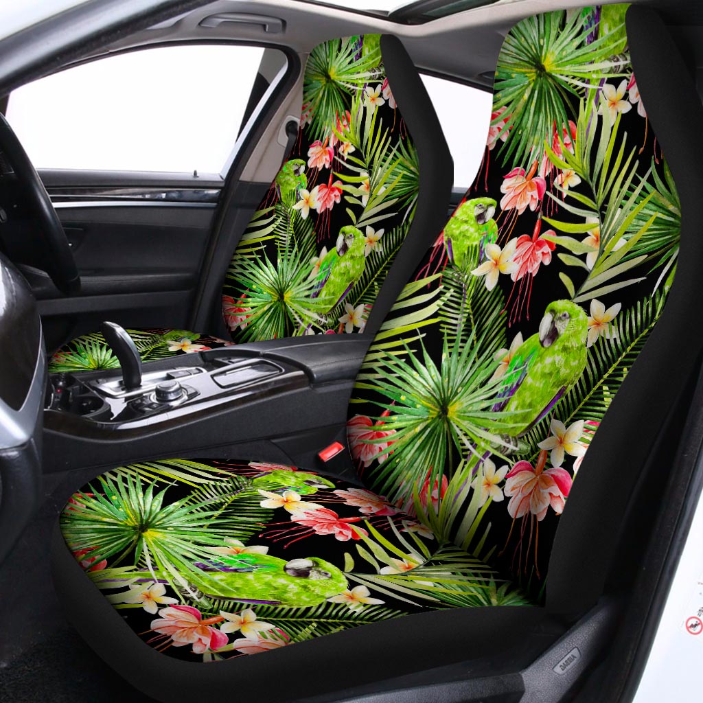 Tropical Hawaiian Parrot Pattern Print Universal Fit Car Seat Covers