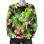 Tropical Hawaiian Parrot Pattern Print Women's Crewneck Sweatshirt GearFrost