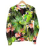 Tropical Hawaiian Parrot Pattern Print Women's Crewneck Sweatshirt GearFrost