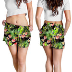 Tropical Hawaiian Parrot Pattern Print Women's Shorts
