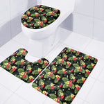 Tropical Hibiscus Aloha Pattern Print 3 Piece Bath Mat Set