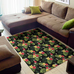 Tropical Hibiscus Aloha Pattern Print Area Rug