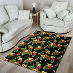 Tropical Hibiscus Aloha Pattern Print Area Rug