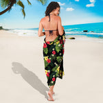 Tropical Hibiscus Aloha Pattern Print Beach Sarong Wrap