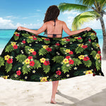 Tropical Hibiscus Aloha Pattern Print Beach Sarong Wrap
